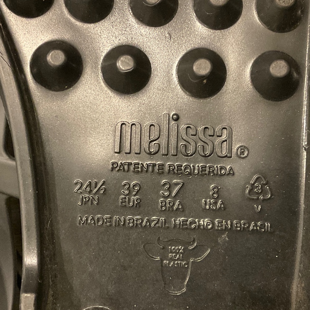 MELISSA Disco Sandal Black Flat Size 8 NWOT - Picture 7 of 7
